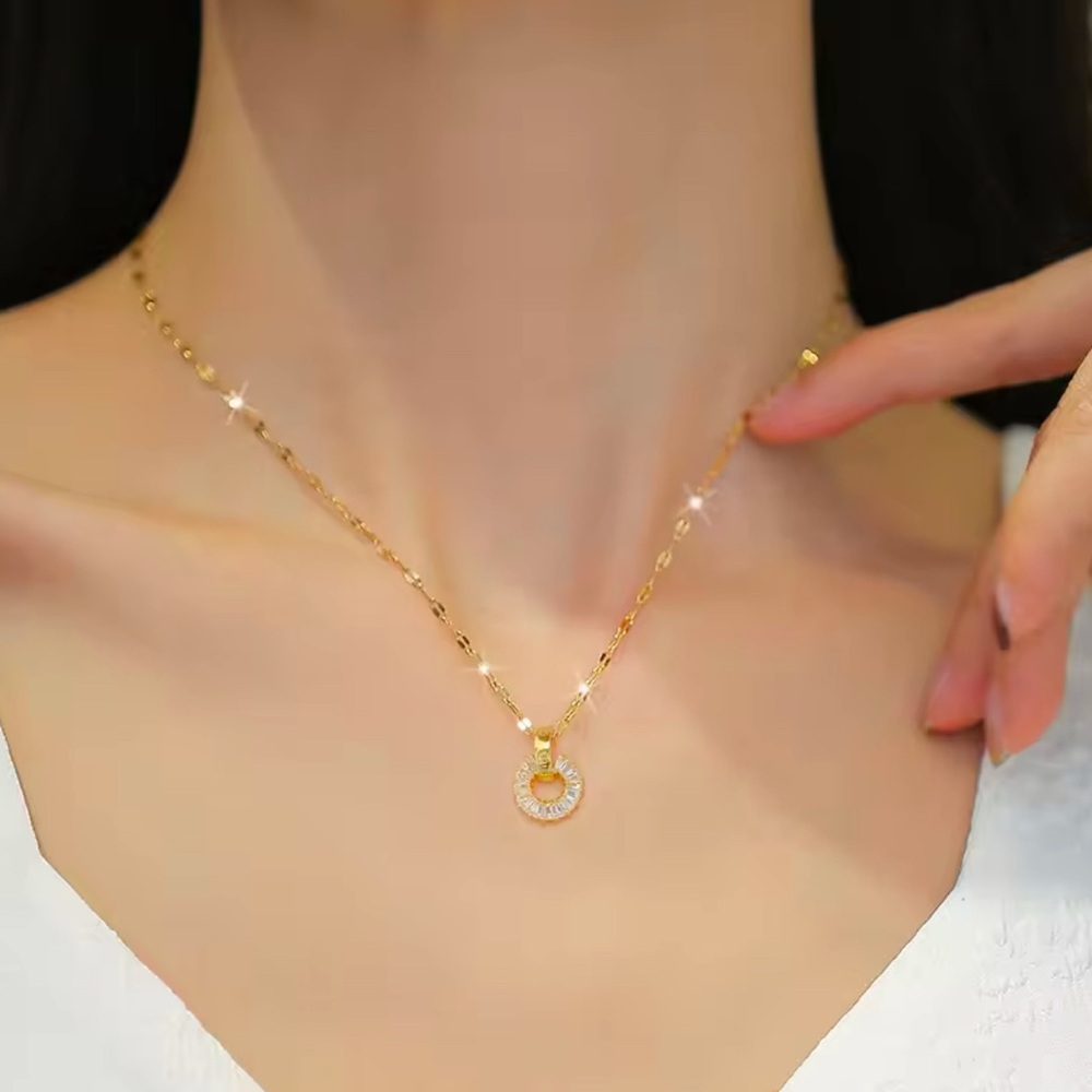 18k Gold filled Necklace & earring set for women - Picture 4 of 6
